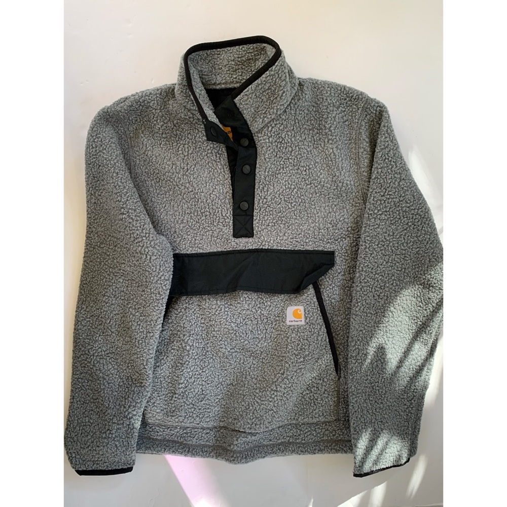 Carhartt RELAXED FIT FLEECE SNAP FRONT JACKET Size small - Picture 2 of 8